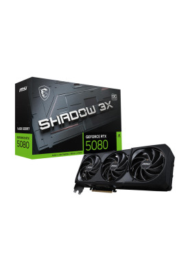 MSI Відеокарта GeForce RTX 5080 16GB GDDR7 SHADOW 3X OC