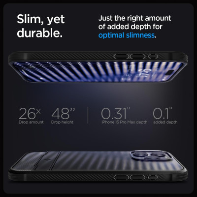 Spigen Чохол для Apple iPhone 15 Pro Max Rugged Armor MagFit, Matte Black