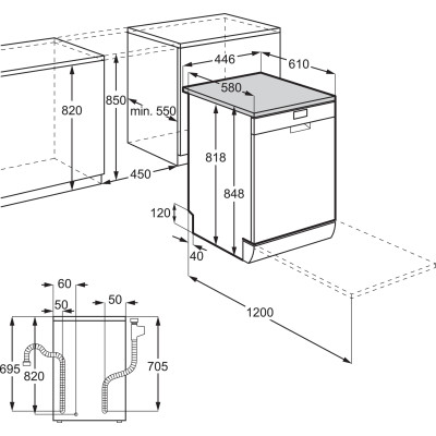 Electrolux Посудомийна машина  10компл., Е, 45см, дисплей, інвертор, 3й кошик, білий