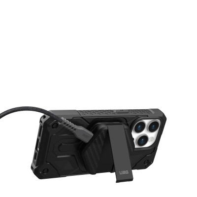 UAG Бездротове зарядне пристрій Wireless Charging Pad With Stand, Black/Carbon Fiber