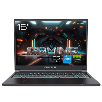 Gigabyte Ноутбук G6 16.0 FHD+ 165Hz, Intel i7-12650H, 16GB, F512GB, NVD4050-6, W11, чорний