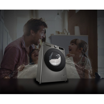 LG Пральна машина фронтальна, 11кг, 1400, A, 57см, дисплей, пара, інвертор, сріблястий LG Пральна машина фронтальна, 11кг, 1400, A, 57см, дисплей, пара, інвертор, сріблястий