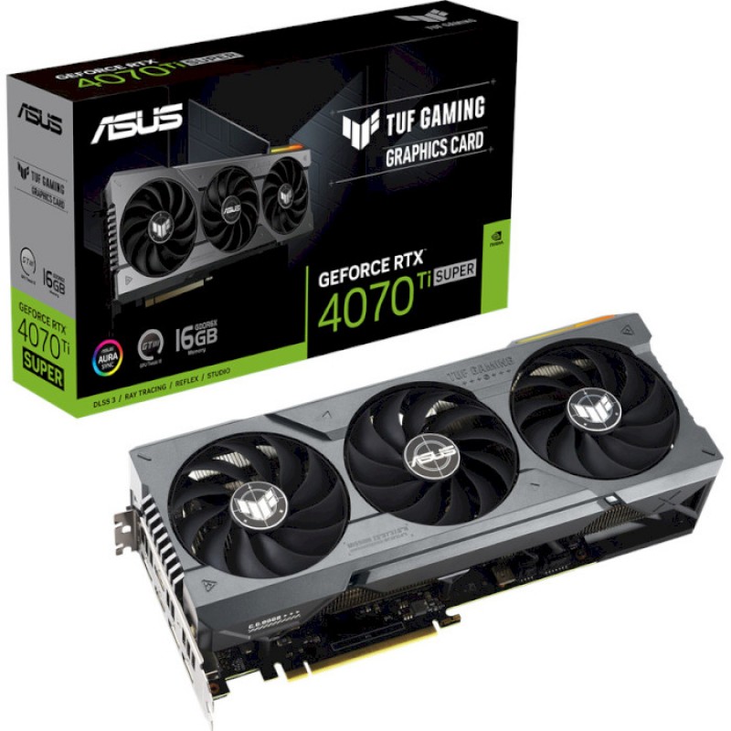 ASUS Відеокарта GeForce RTX 4070 Ti SUPER 16GB GDDR6X TUF-RTX4070TIS-16G-GAMING