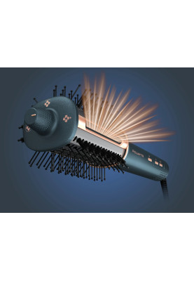 Rowenta Фен-щітка Air Brush 3D, 1200Вт, 3 режими, іоніз-я, хол. обдув, функція фену, кераміка, чорно-золотий