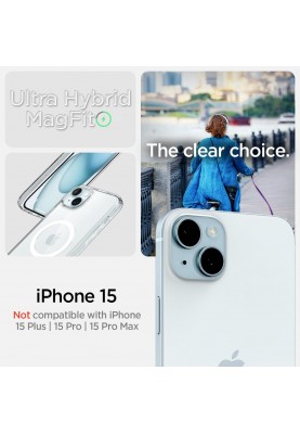 Spigen Чохол для Apple iPhone 15 Ultra Hybrid MagFit, White