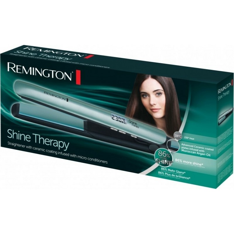 Remington Випрямляч Shine Therapy, >300Вт, 150-230С, дисплей, кераміка, металік