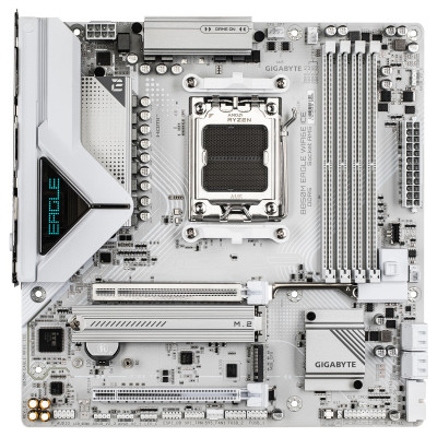 Gigabyte Материнська плата B850M EAGLE WF6E ICE sAM5 B850 4xDDR5 M.2 Wi-Fi BT HDMI DP mATX