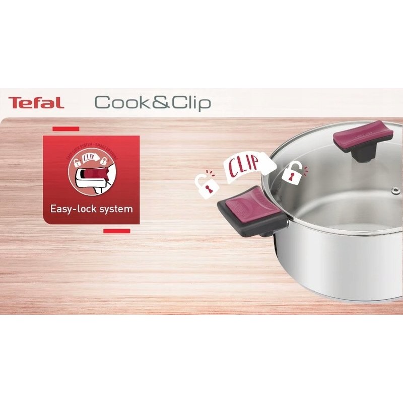 Tefal Набір посуду Cook&Clip, 10 предметів (G723SA74)