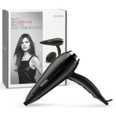 BaByliss Фен D572DE, 2200Вт, дифузор, концентратор, чорний