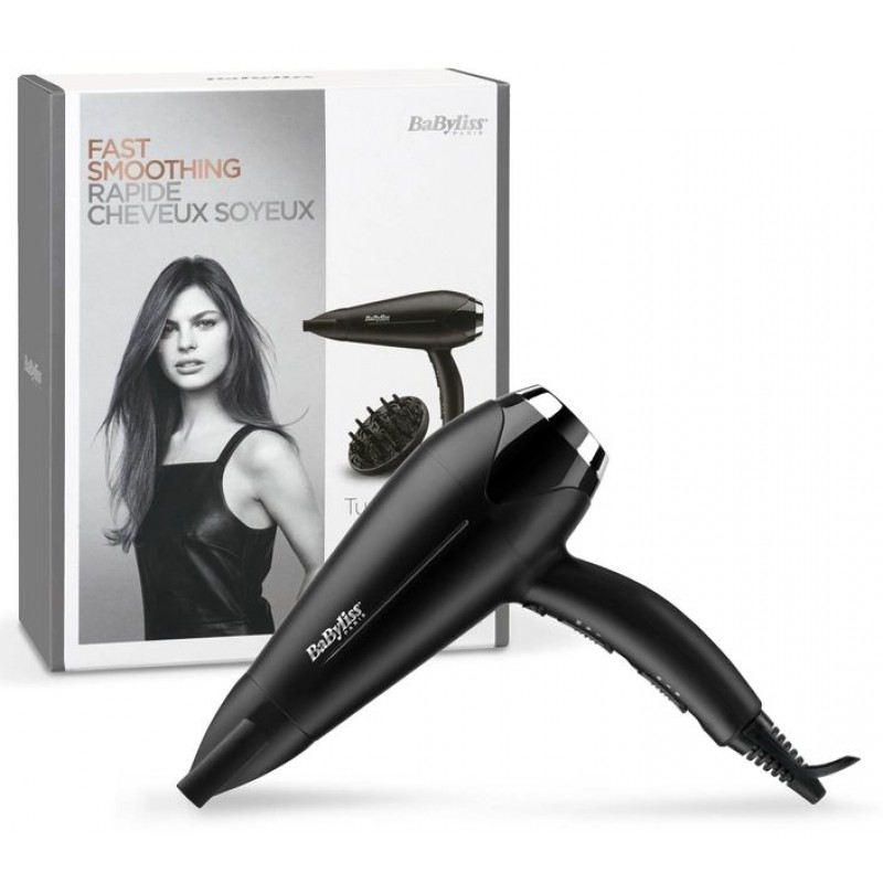 BaByliss Фен D572DE, 2200Вт,дифузор, концентратор, чорний