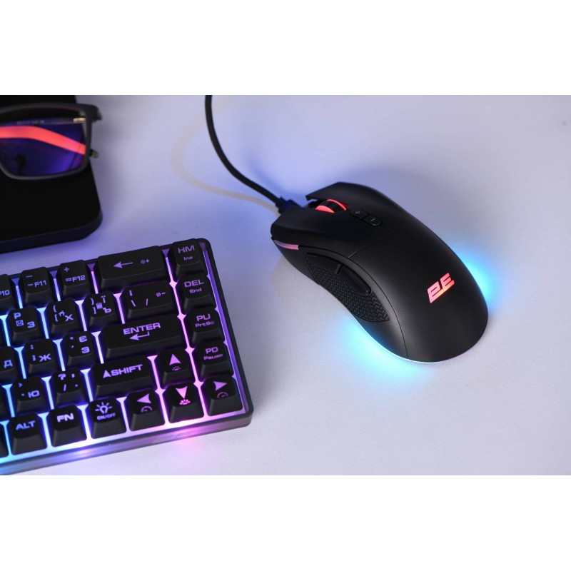 2E Gaming Миша MG350 WL, RGB USB Black