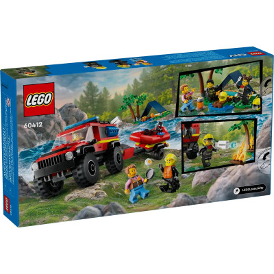 LEGO Конструктор City Пожежний позашляховик із рятувальною лодкою