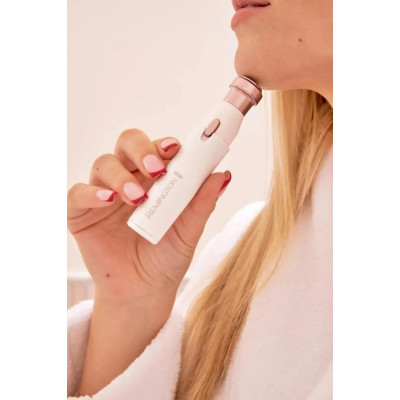 Remington Тример, для носа та вухі бороди , мережа+акум., насадок-2, сталь, рожевий