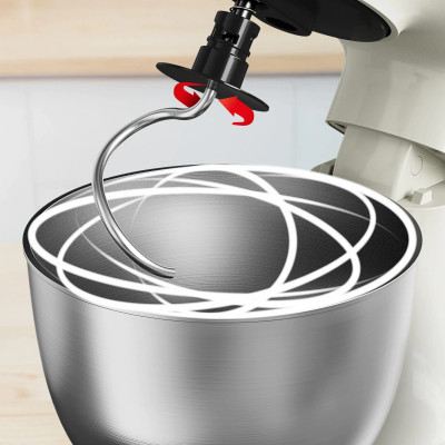 Tefal Міксер Tefal планетарний Bake Easy 500Вт, насадки-3, чаша-нерж., метал, 3.5л, бежевий Tefal Міксер Tefal планетарний Bake Easy 500Вт, насадки-3, чаша-нерж., метал, 3.5л, бежевий