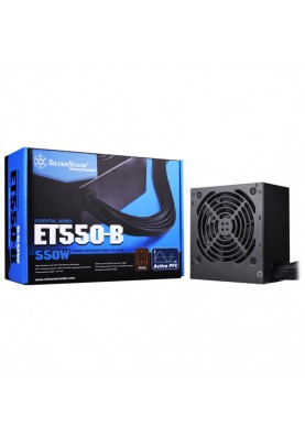 SilverStone Блок живлення Strider Essential (550W), >85%, 80+ Bronze, 120мм, 1xMB 24pin(20+4), 1xCPU 8pin(4+4), 3xMolex, 6xSATA, 2xPCIe 8pin(6+2)