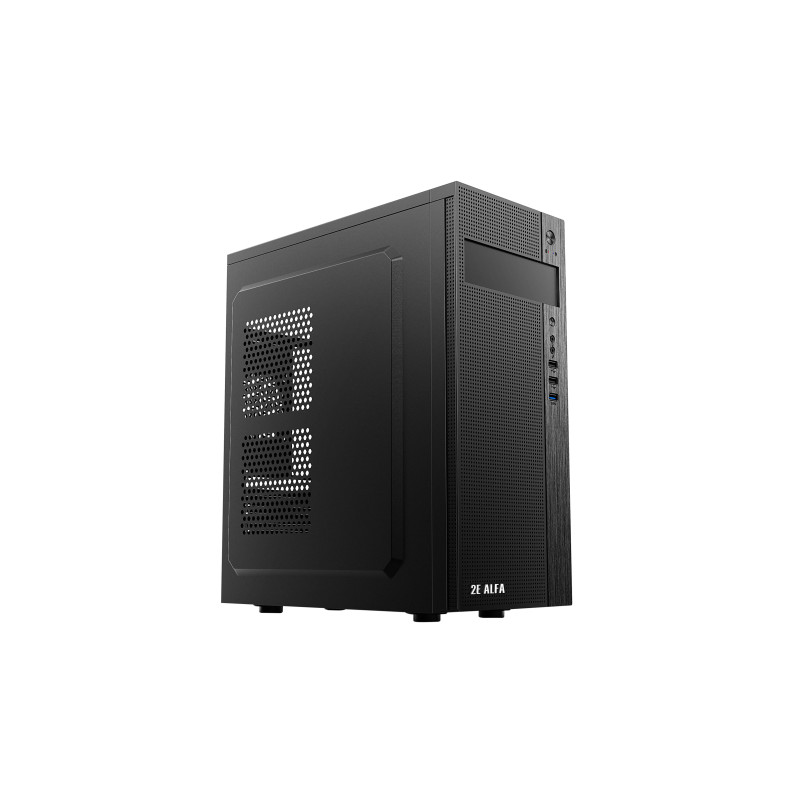2E Корпус Alfa E185 без БЖ 1xUSB3.0, 2xUSB2.0, VGA 310мм, ATX, чорний