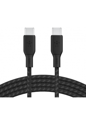 Belkin Кабель заряджання/синхронізації USB-С > USB-С 3м, 100Вт, плетений, чорний