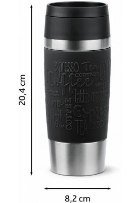 Tefal Термочашка Travel Mug Classic, 360мл, нержавіюча сталь, чорний