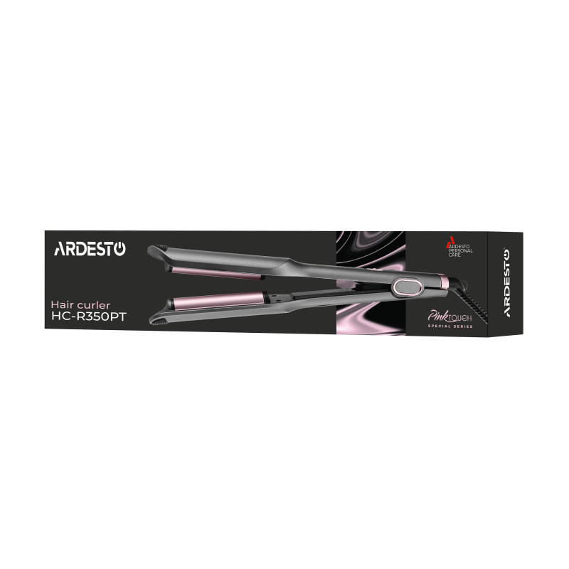 ARDESTO Плойка для створення локонів Pink Touch, 55Вт, 100-200C, кераміка, сірий+рожевий