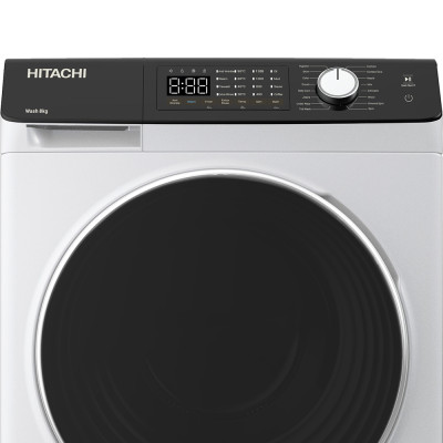 Hitachi Прально-сушильна машина фронтальна, 8(5)кг, 1400, A, 60см, дисплей, пара, інвертор, білий