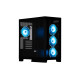 2E Gaming Корпус Fantom GK701B без БЖ 2xUSB3.0, 1xUSBType-C, 4x120мм ARGB, VGA 400мм, LCS ready, контролер з пультом, TG Side/Front Panel, mATX, чорний