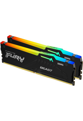 Kingston Пам'ять ПК Kingston DDR5 16GB KIT (8GBx2) 5600 FURY Beast RGB EXPO