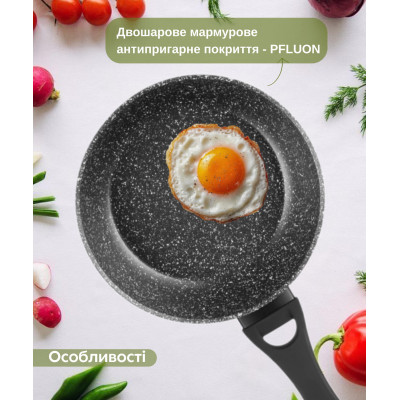 ARDESTO Сковорода глибока Gemini Anzio, 28см, алюміній, чорний