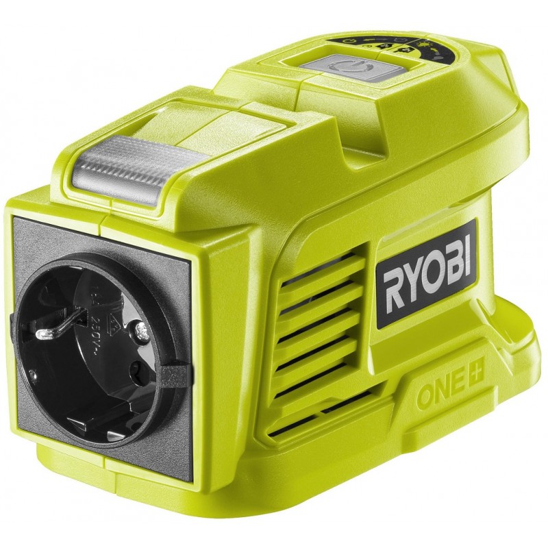 Ryobi Інвертор напруги акумуляторний ONE+ RY18BI150A-0, 220 Вольт, 150Вт/300Вт пікова, (без АКБ та ЗУ)