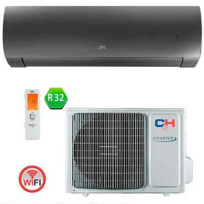 Cooper&Hunter Кондиціонер Daytona CH-S24FTXD2-BL, 70 м2, інвертор, A++/A+++, до -25°С, Wi-Fi, R32, чорний