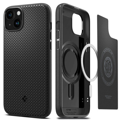 Spigen Чохол для Apple iPhone 15 Mag Armor MagFit, Matte Black