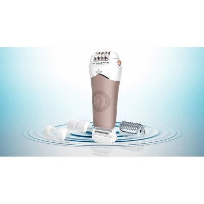 Rowenta Епілятор Aquasoft Wet&Dry пінцетний, акумуляторний , пінцет.-24, волог.+сух., насадок-4, пудровий Rowenta Епілятор Aquasoft Wet&Dry пінцетний, акумуляторний , пінцет.-24, волог.+сух., насадок-4, пудровий