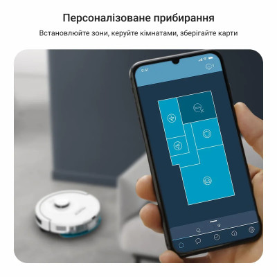 Rowenta Робот-пилосос миючий X-PLORER Serie 90+, 6000ПаВт, h=9.7см, 0.26л, конт пилок -0.29л, автон. робота до 270хв, білий Rowenta Робот-пилосос миючий X-PLORER Serie 90+, 6000ПаВт, h=9.7см, 0.26л, конт пилок -0.29л, автон. робота до 270хв, білий