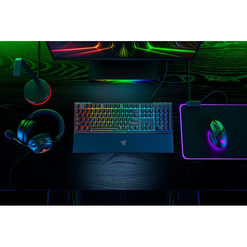 Razer Клавіатура Ornata V3 RGB 104key Mecha-Membrane Switch USB RU Black