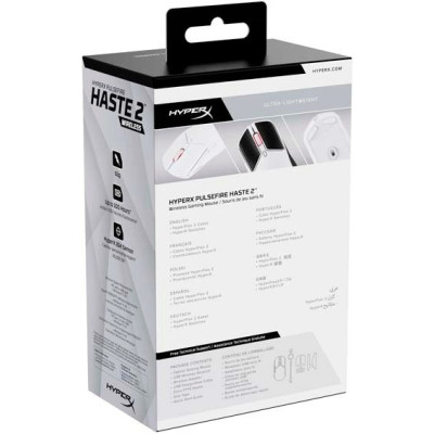 HyperX Миша Pulsefire Haste 2 WL, White HyperX Миша Pulsefire Haste 2 WL, White