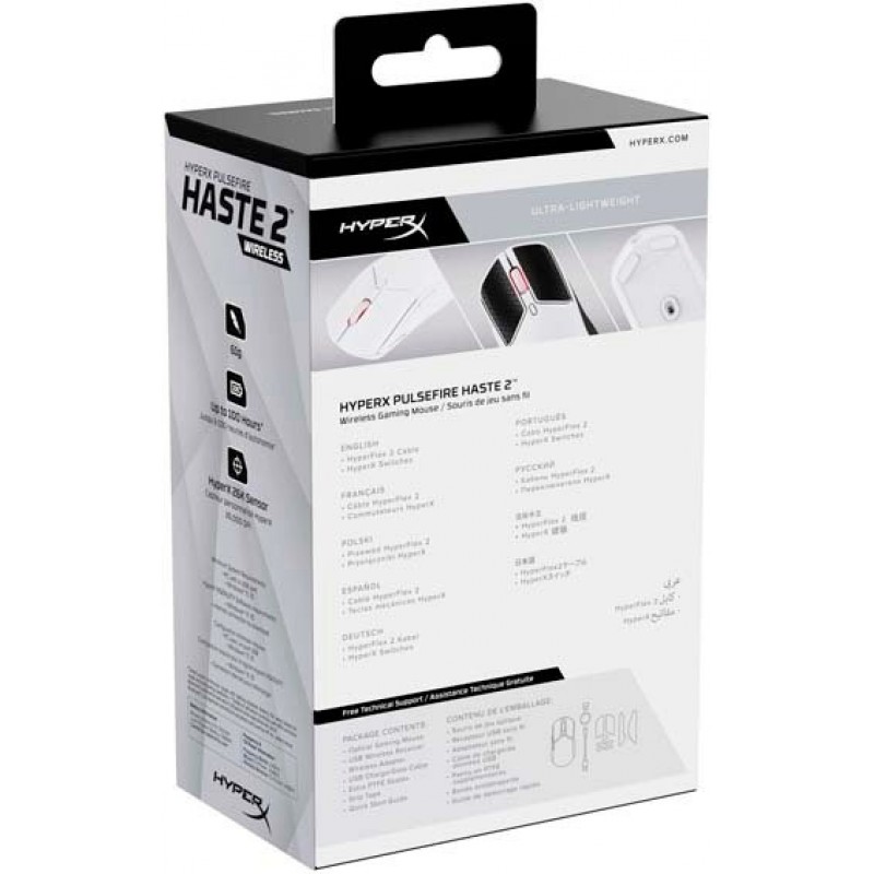 HyperX Миша Pulsefire Haste 2 WL, White