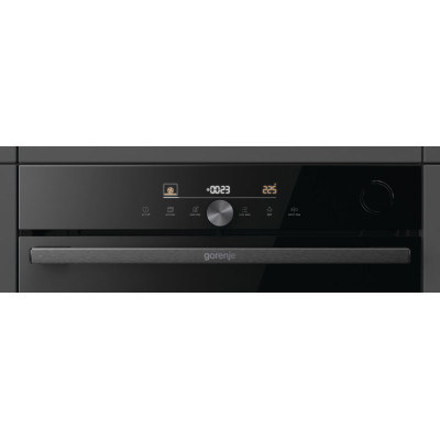 Gorenje Духовий шафа електричний, 77л, A+, пара, дисплей, Wi-Fi, чорний
