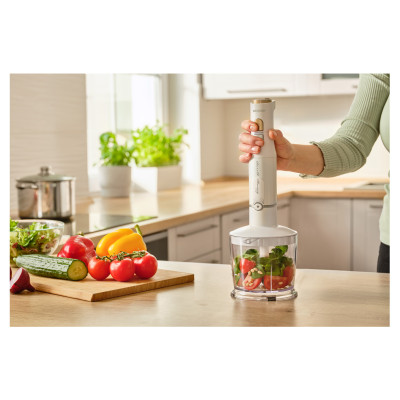 Sencor Блендер заглибний, 1200Вт, 6в1, чаша-800мл, вспінювач молока, білий Sencor Блендер заглибний, 1200Вт, 6в1, чаша-800мл, вспінювач молока, білий