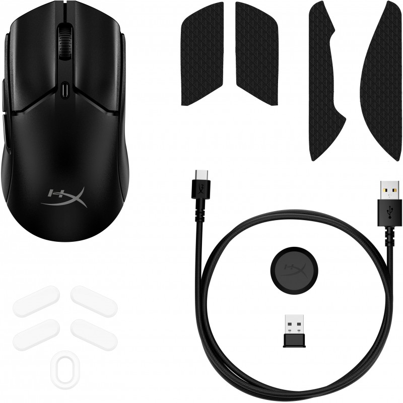 HyperX Миша Pulsefire Haste 2 mini, RGB, USB-A/WL/BT, чорний