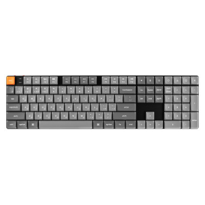 Keychron Клавіатура механічна K5 Max 104Key, Gateron MX 2.0 Brown, WL/BT/USB-A, QMK, White Led, чорний