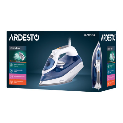 ARDESTO Праска IR-C2232-BL, 2200Вт, 320мл, паровий удар, керам. підошва, синій