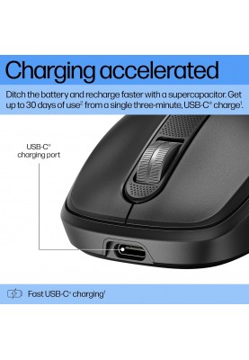 HP Миша 510 Ultra-Fast Rechargeable, USB-A/WL, чорний