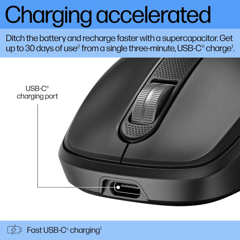 HP Миша 510 Ultra-Fast Rechargeable, USB-A/WL, чорний