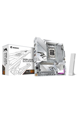 Gigabyte Материнська плата B850 AORUS ELITE WF6E ICE sAM5 B850 4xDDR5 M.2 Wi-Fi BT mATX