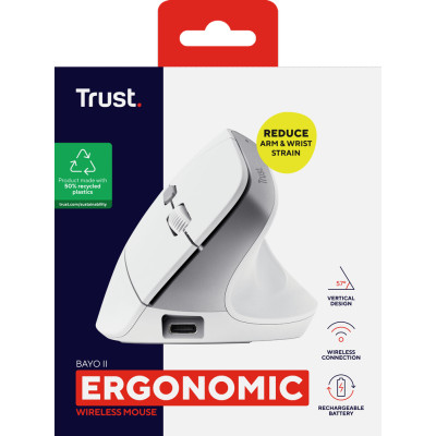 Trust Миша Trust Bayo II Ergonomic, WL, білий Trust Миша Trust Bayo II Ergonomic, WL, білий