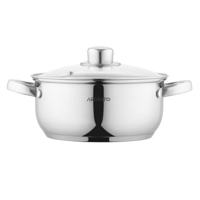 ARDESTO Кастрюля Gemini Gourmet, скляна кришка, 2.7 л, нержавіюча сталь