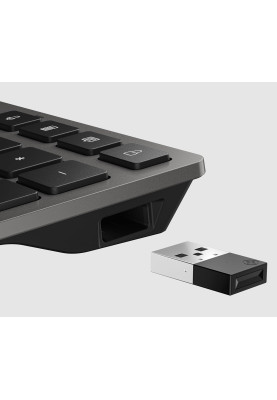 HP Клавіатура мембранна 720 Multi-Device Rechargeable, 109key, WL/BT, EN/UK, чорний