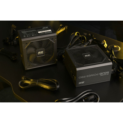 2E Gaming Блок живлення Solid Power Pro (850W), >85%, 80+ Bronze, 120mm, 1xMB 24pin(20+4), 2xCPU 8pin(4+4), 3xMolex, 6xSATA, 4xPCIe 8pin(6+2), 1x1 2E Gaming Блок живлення Solid Power Pro (850W), >85%, 80+ Bronze, 120mm, 1xMB 24pin(20+4), 2xCPU 8pin(4+4), 3xMolex, 6xSATA, 4xPCIe 8pin(6+2), 1x1