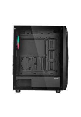 2E Gaming Корпус Aruba G3313W, без БР 1xUSB3.0, 2xUSB2.0, 5x120мм ARGB, VGA 300мм, LCS ready, HUB, TG Side Panel, ATX, чорний