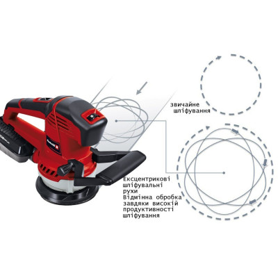 Einhell Шліфмашина ексцентрикова TE-RS 40 E400Вт 125 мм 12000-24000кол·хв 1.87кг