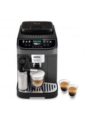 Delonghi Кавомашина Magnifica Evo Next, 1.8л, зерно+мелена, автомат.капуч, дисплей, авторецептів -10, підігрів чашок, подача гар. води, чорний